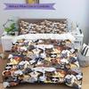 3Pcs Dogs, Pet Print Printed Bedding Set, Breathable And Soft,(Includes 1 Duvet Cover And 2 Pillowcases, Quilt Not Included) Yy250815176