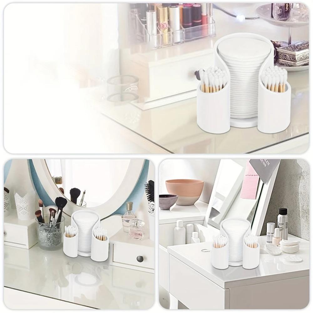 Qtip Holder Clear Cotton Swab and Cotton Balls Organizer Transparent Bathroom Storage Container for Makeup Accessories