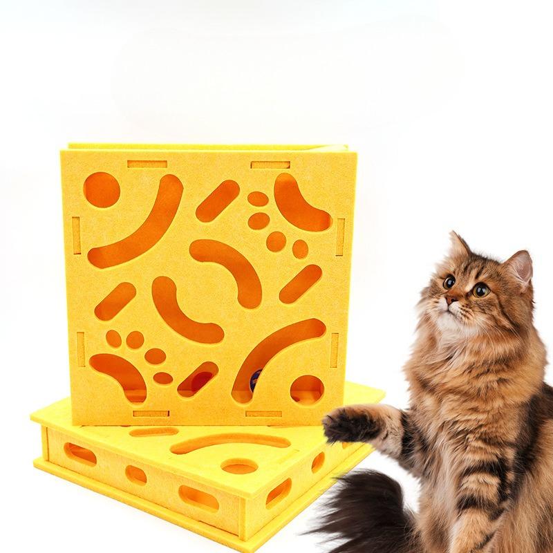 Katzenspielzeug, Selbstunterhaltende und Langweilige Gadgets, Lernspielzeugkisten, Drehteller, Katzenspielzeug, Glöckchen, Labyrinthboxen und Ball-Pflück-Spielzeug