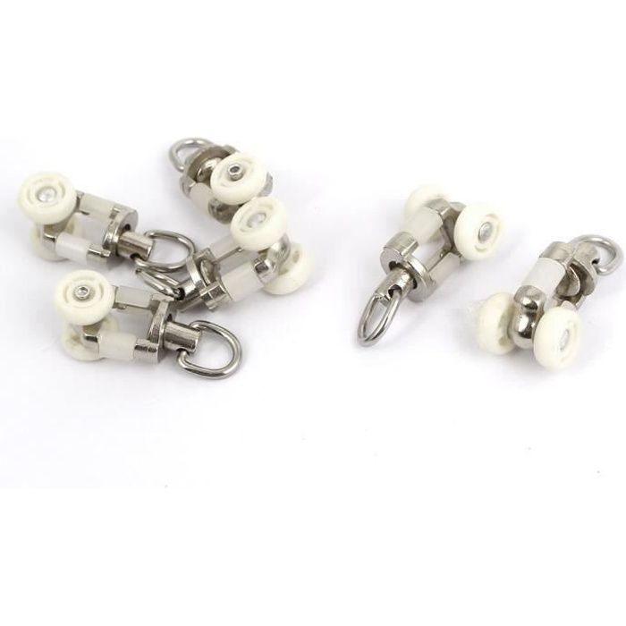 11mm Dia Roulettes pour rail de rideaux roue de transport en plastique Lot de 6 rouleaux COSwk1319