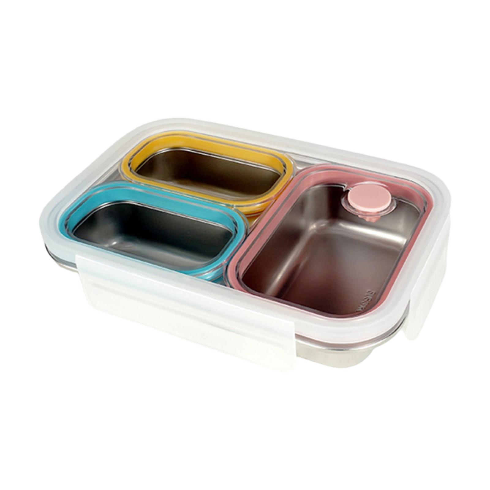 

Stainless Steel Lunch Box With Dopamine,boosting Color Scheme, Insulated Food Container, Portable Lunch Box For Work, Outdoor Camping Bento Box. One Size