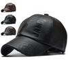Casquette de baseball unisexe en cuir PU pour l'automne et l'hiver - Coupe-vent et chaude