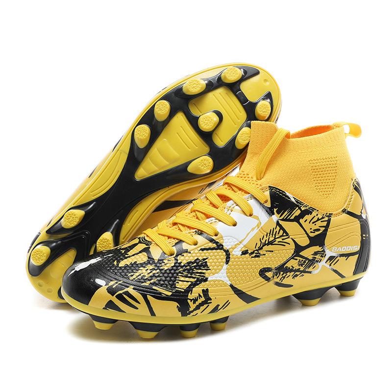 Size Older Children's Game 46 High Top 32 Nails Football Shoes Spikes Primary and Secondary School Students Youth Training Broken Sneakers
