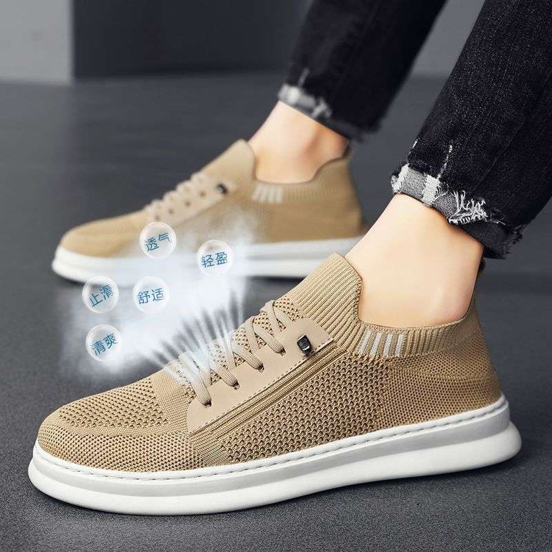 2025 summer mesh shoes men's casual shoes board shoes versatile lightweight soft-soled sports shoes