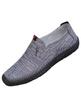 Old Beijing men's fashion breathable linen shoes beef tendon sole one pedal middle-aged and elderly father shoes lazy Doudou shoes