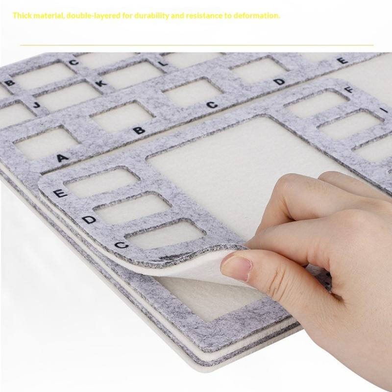 Felt Beading Mat Rectangle Felt Bead Design Boards With Centimeter Alphabetic Scale Beads Tray Bead Pads For Art Crafts