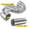 Conduits D'aération - iPower - Glduct8 - Aluminium - Non-Insulé - 2 Colliers De Serrage