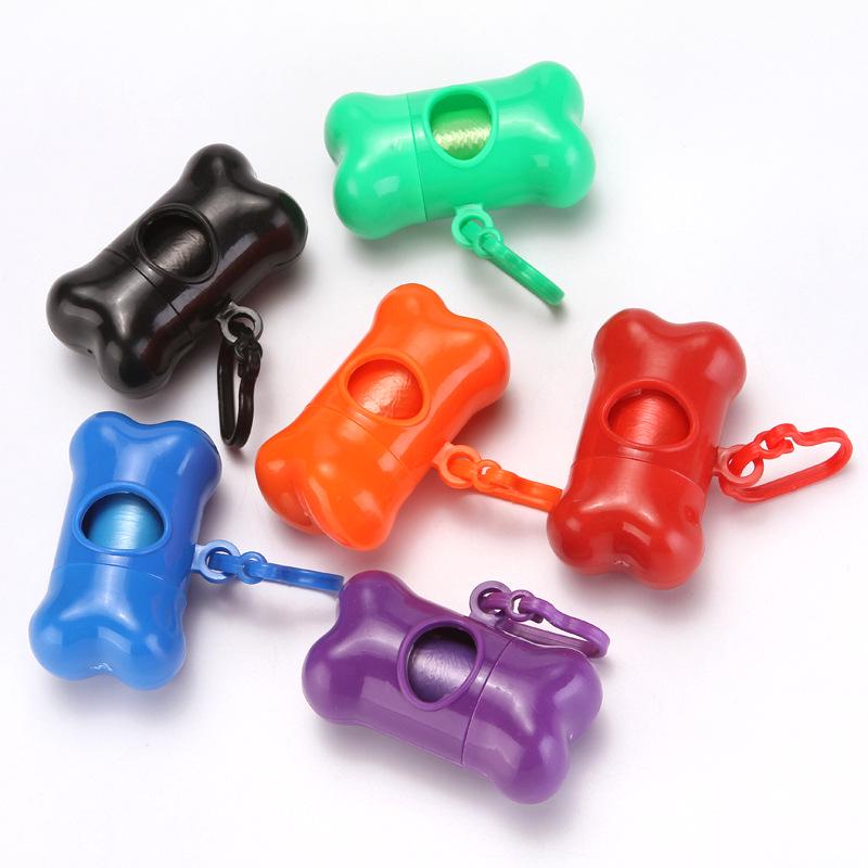 Bone-Shaped Pet Poop Scooper with Trash Bag Dispenser for Dogs