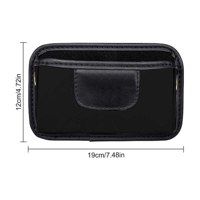 Auto Door Pocket Organizer Car Sticky Storage Bag Adhesive Door-Side Storage Pouch Artificial Leather For Center Console Items