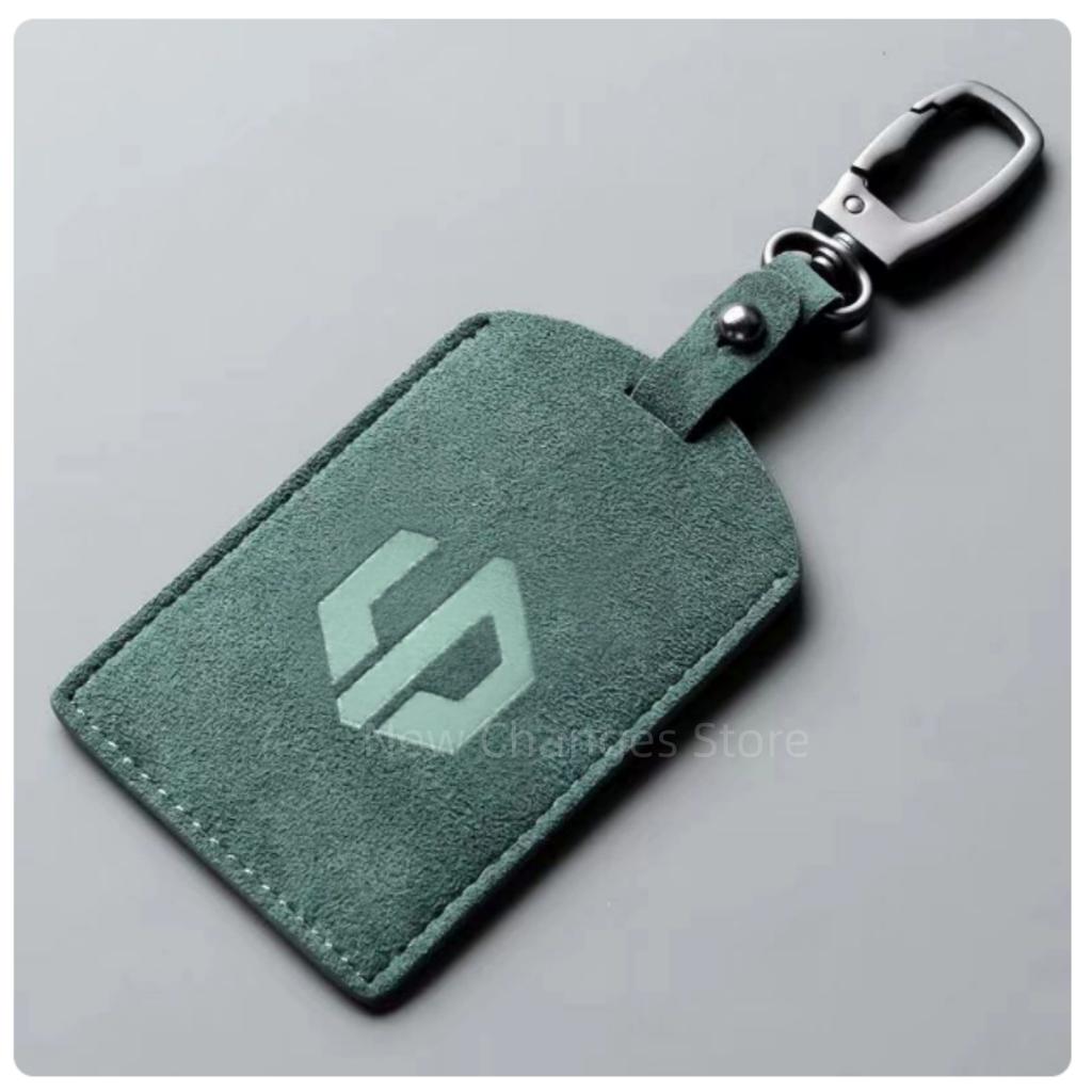 Original Car Color Leather Key Case Cover Fob For Leapmotor B01 B10 Car Keyless Remote Key Card Kit Protector Accessorie