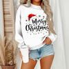 Women's Casual Fashion Round Neck Long Sleeve Christmas Printed Sweatshirt