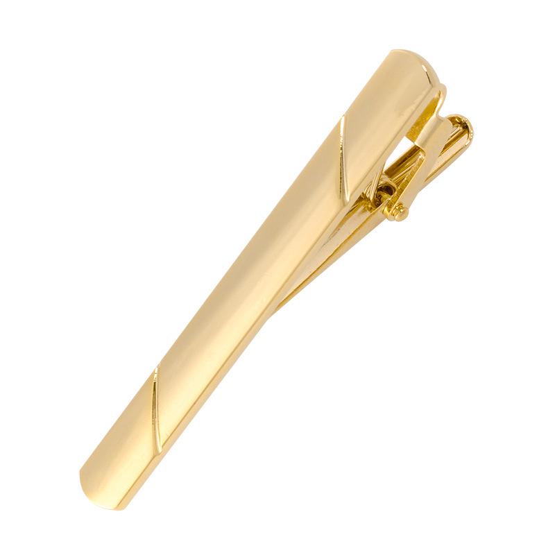 Men's Silver & Gold Minimalist Tie Clip - Formal Business & Wedding Accessory