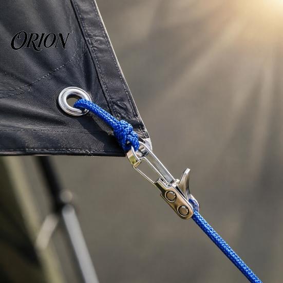 Camping Tarp Rope Tensioner 4/8/12Pcs with Cord, Heavy Duty Tie Down Roller, Cord Fastener Metal Tightening Tool for Camping, Tarps, Guy Lines,