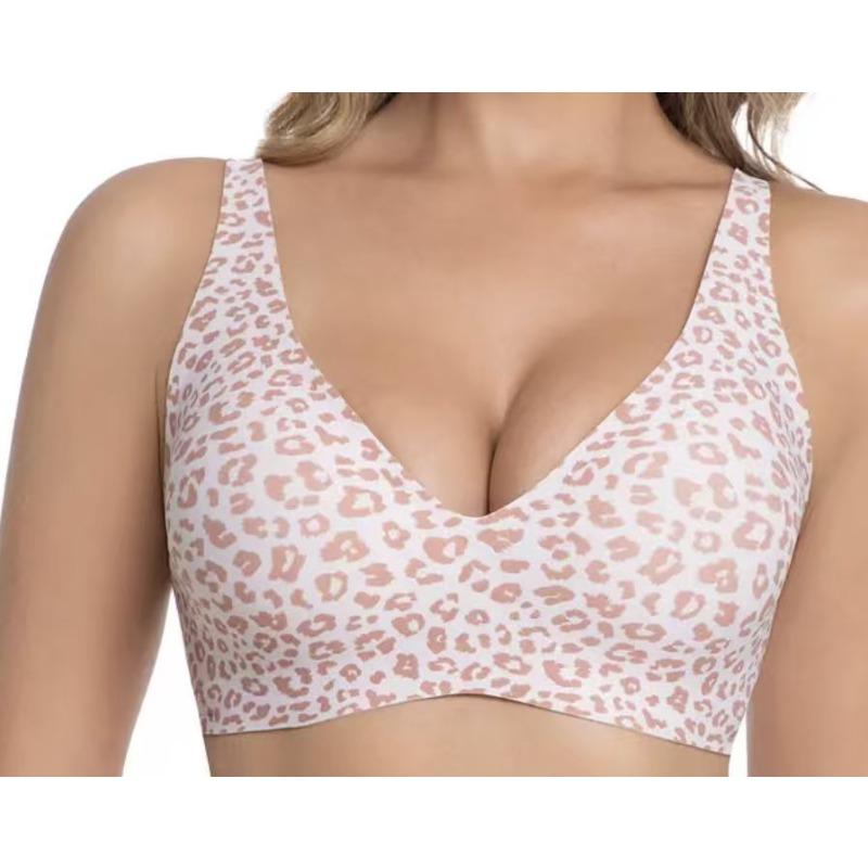 Roagous Deep, Bra Women's Rimless Seamless Bra Women's Rimless Low Chest, Shirt Bra