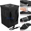 Car Trash Can With Lid - Trash Bag Hanging With Storage Pockets Leak-Proof SUV Organizer Collapsible And Portable Waterproof Truck Garbage Bin, 2.6