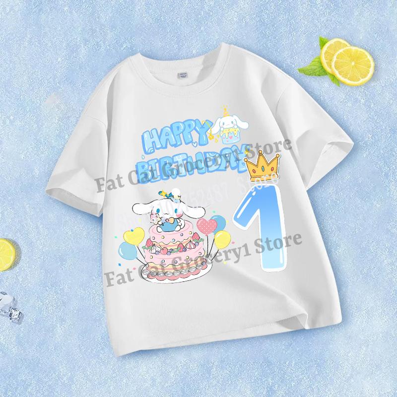 

Birthday Kids New Anime Digital Short Sleeve T-Shirt Girls Boys Summer Cotton Top Children s Clothing Gift 100