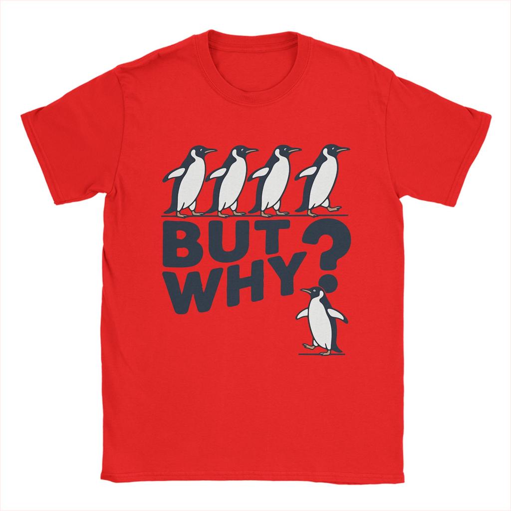 Streetwear T Shirt Beach But Why Penguin Nihilist Penguin TShirts  Pure Cotton Tshirt for Man Casual Cheap Short Sleeve Tops