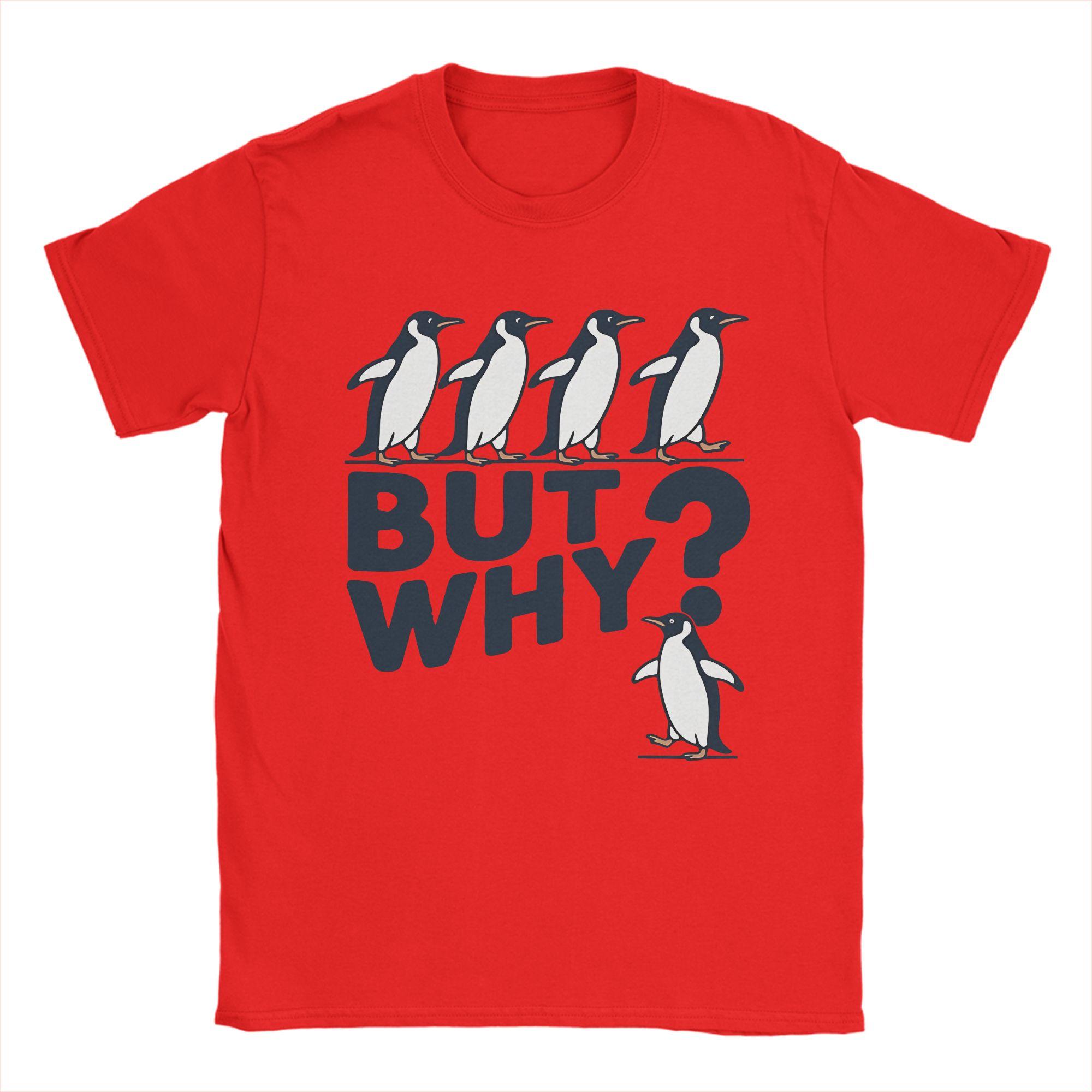 Streetwear T Shirt Beach But Why Penguin Nihilist Penguin TShirts  Pure Cotton Tshirt for Man Casual Cheap Short Sleeve Tops S