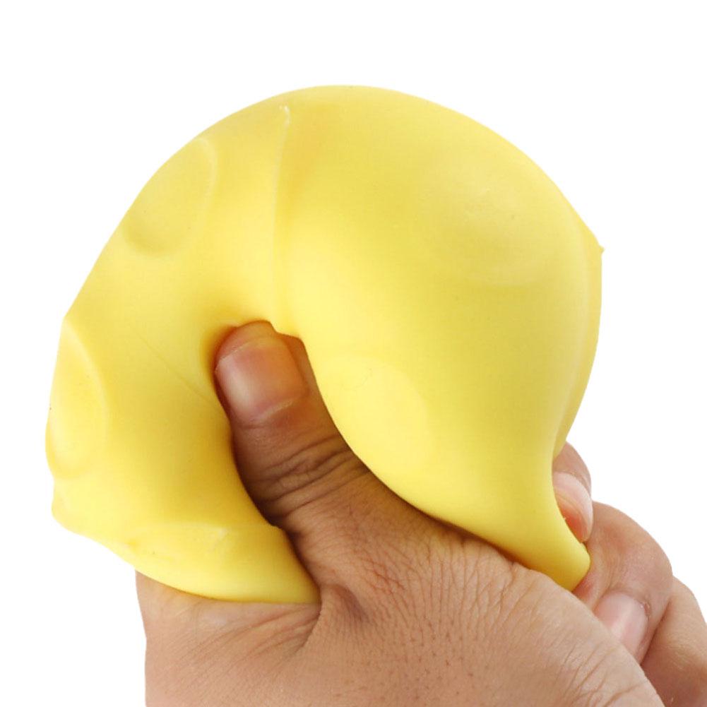 Simulation Cheese Squeezing Toys Creative Decompression Toys For Kids Adult Fidget Relief Vent M8J0