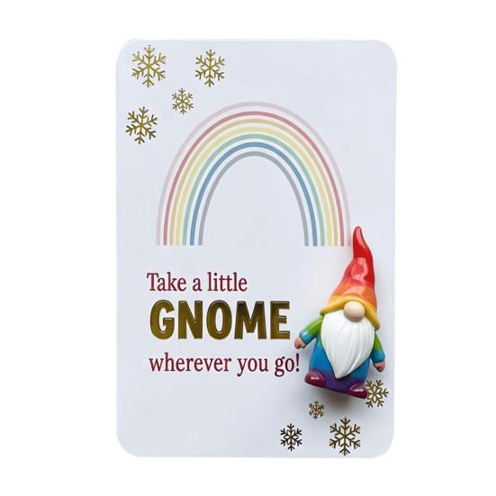Yousheng Little Gnome Pocket Hug Cards Cute Mini Dwarf Figurines with Encouragement Blessing Cards Positive Gifts for Friends And Family