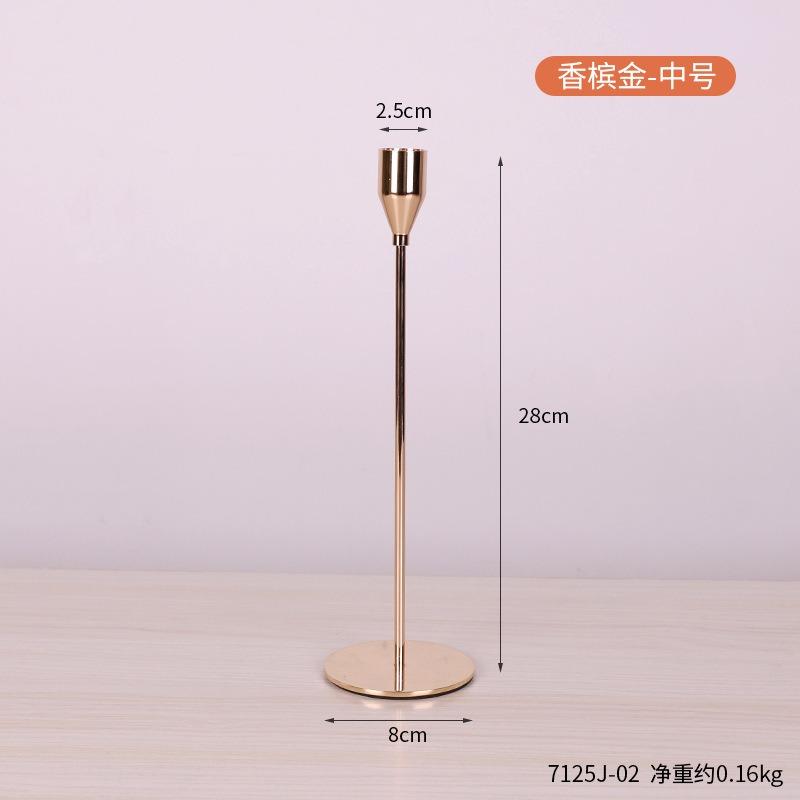 Metal Candle Holders Luxury Candlestick Fashion Wedding Candle Stand Exquisite Candelabra Table Home Decorations