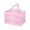 W89C Foldable Basket Stacking Box Clutter Storage Box for Makeup