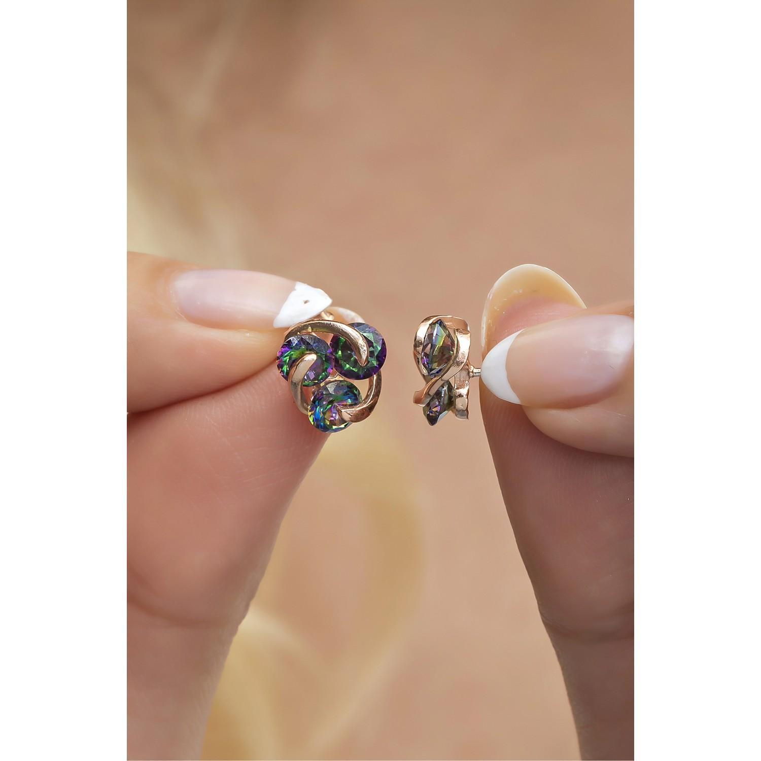 

Серьги Tria с мистическим топазом 925 пробы из серебра 925 пробы