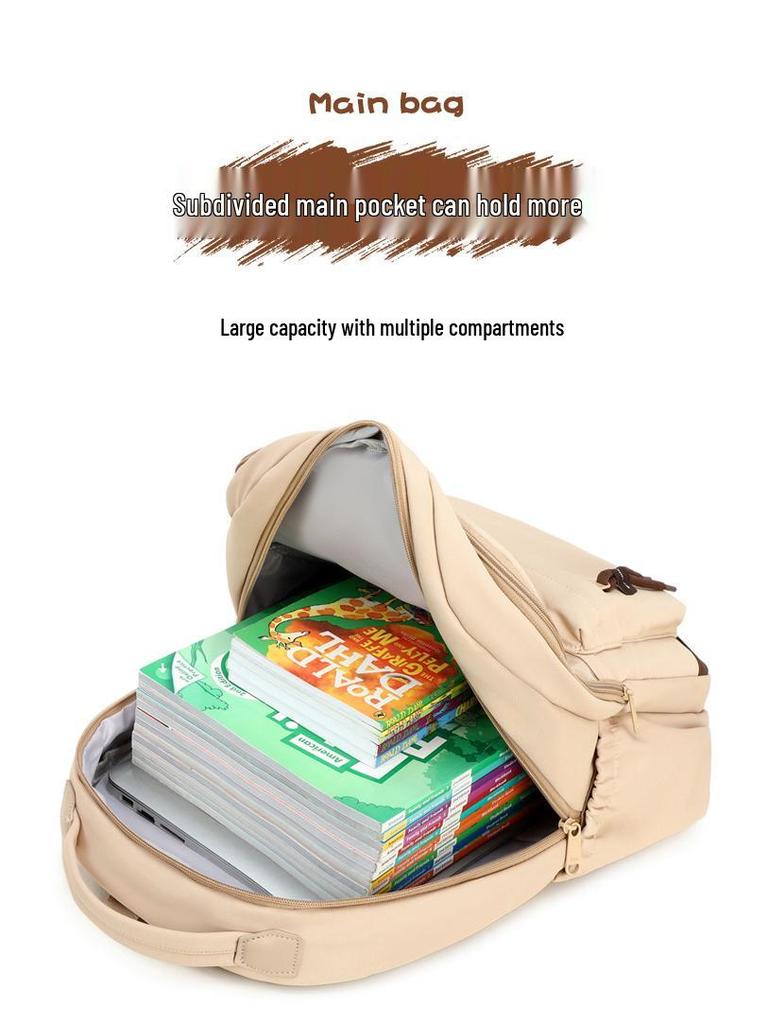 Minimalistischer Rucksack im japanischen Stil für Schülerinnen - Große Kapazität, hochwertiges Design für Mittel- und Oberstufenschülerinnen