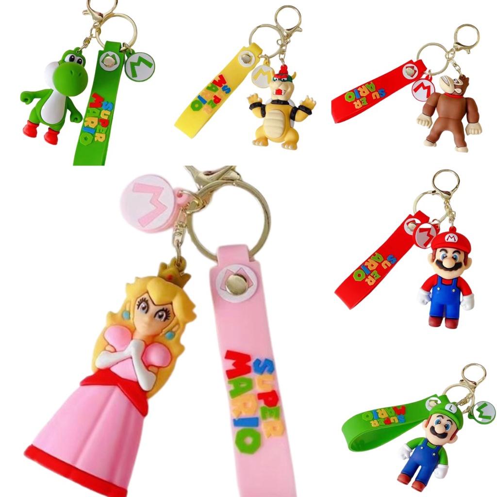 Princess Peach Keychain Super Mario Bros Nintendo Pendant Bag Charm