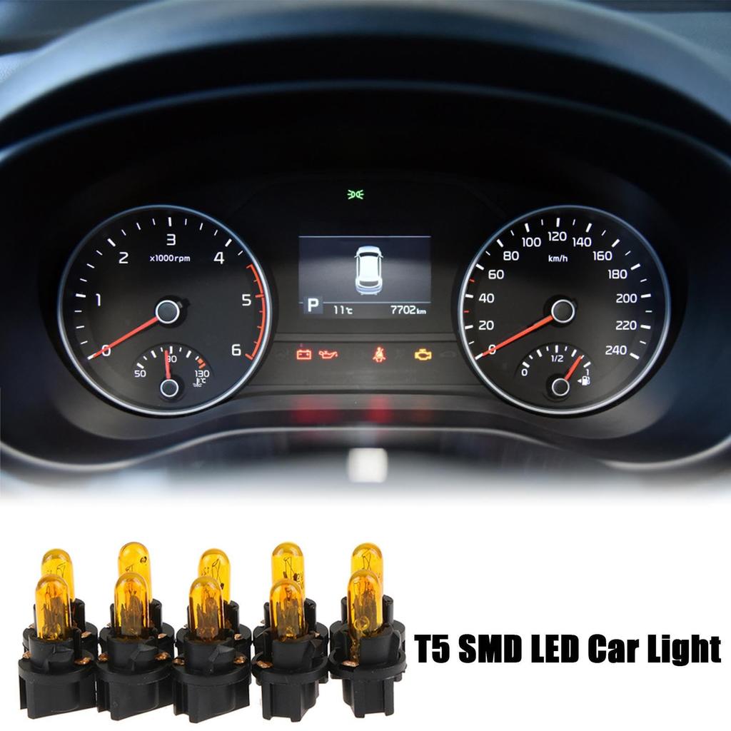 Car T5 Bulbs | 10 Pcs Car Interior Dash Board Socket LED Bulbs |