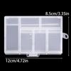 Jewelry Container Box Rectangular/Round Organizer for Case with Lid for Jewelry Earring Nail Art Charms Multipurpose Hol