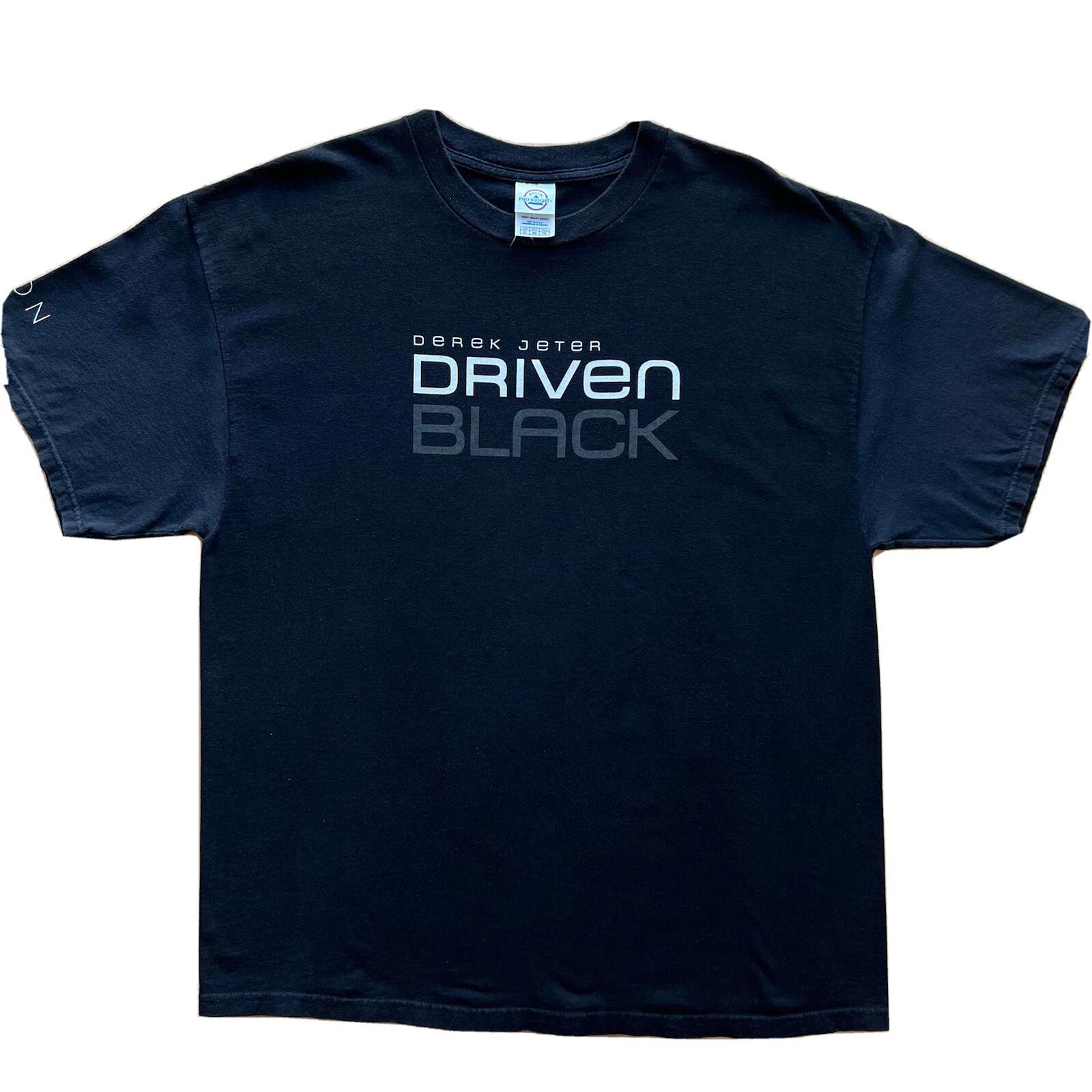 Vintage Derek Jeter Driven Black Shirt XL 90s Cologne Promo New York Yankees S