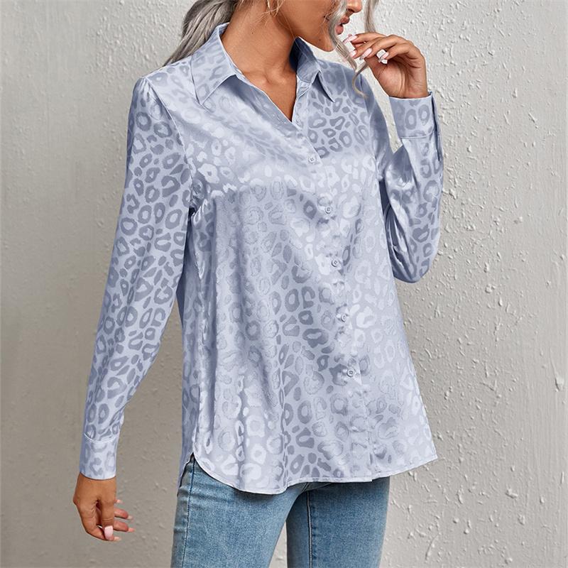 Blusas Mujer De Moda 2022 Summer Printed Chiffon Silk Top Female Women Shirts Women's Shirt Blouses Tops Long Sleeve Chic Woman
