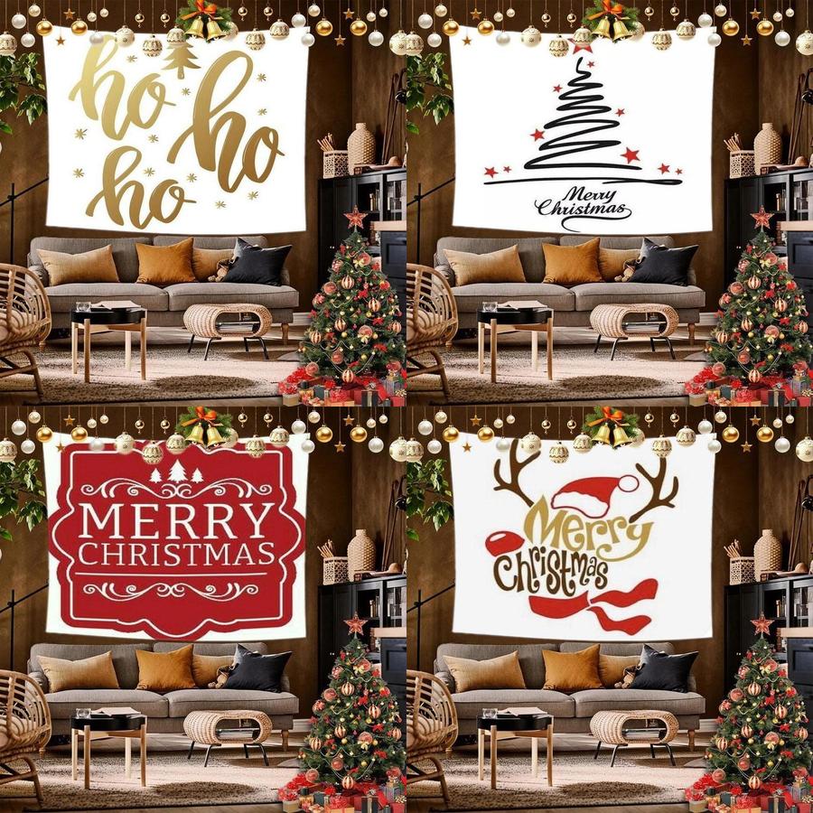 Merry Christmas Reindeer Background Cloth Hanging Cloth Bedroom Bedside Decorative Wall Cloth Rental Dormitory Tapestry