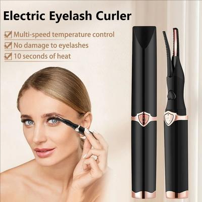 Elektrischer beheizter Wimpernformer Tragbares Wimpernbiegegerät Schnelles Aufheizen Wimpernwellkamm Clip Langanhaltende Make-up-Werkzeuge