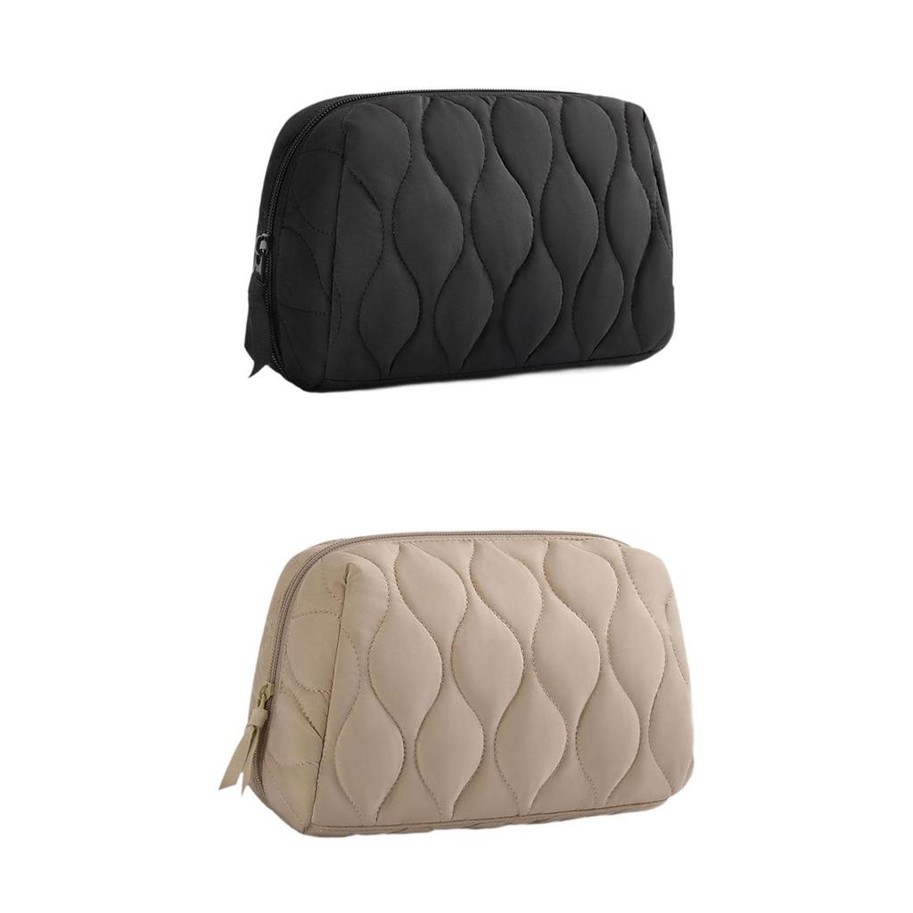 Bolsa de Almacenamiento Organizadora de Cosméticos para Maquillaje Bolsa Cosmética de Apertura Amplia Ligera Acolchada