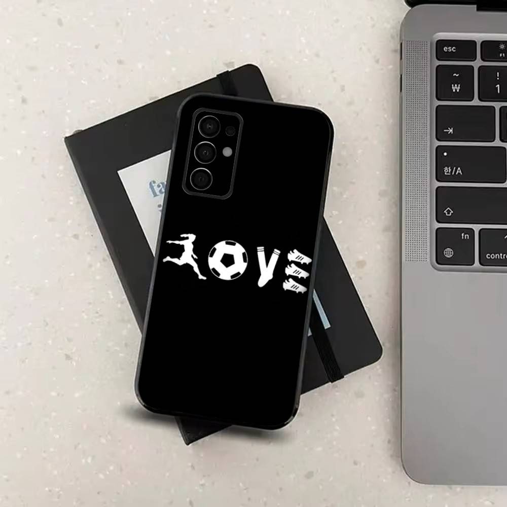 Sports Football Soccer Phone Case For Samsung Galaxy A73,31,32,72,41,53,52,71,22,5G,Note,J7,8,9 Soft Black Silicone Cover