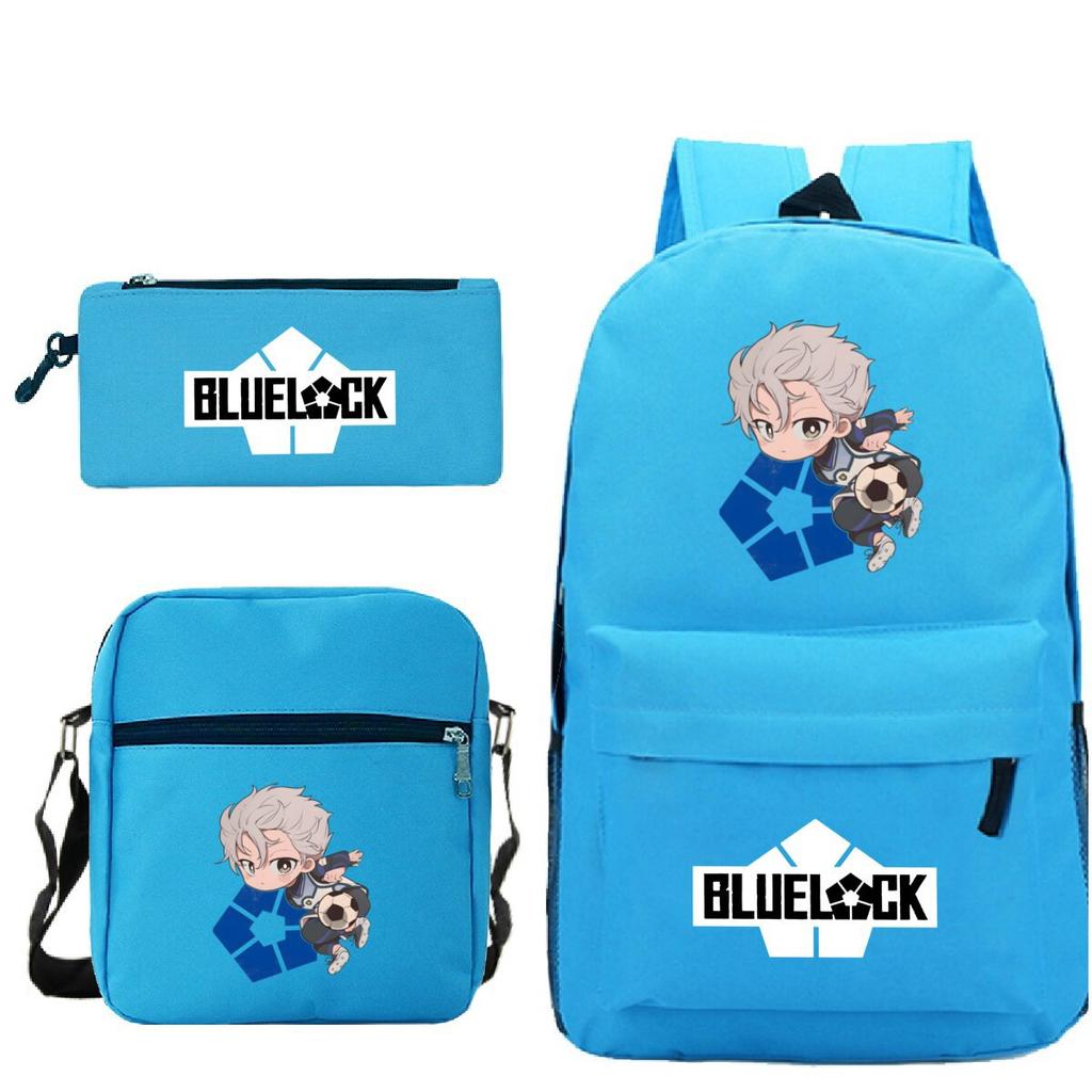 Japanese Cartoon Peripheral Printing Children'S Schoolbag, Primary And Secondary School Student Stationery Set, Shoulder Backpack Three-Piece Set