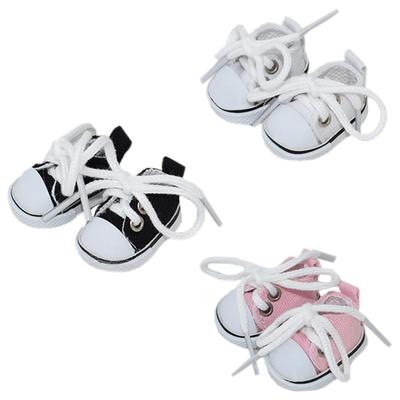 Niannyyhouse 10cm Plüsch Leinenschuhe (Schuhlänge: Ca.. 3.8cm) Baumwollpuppen Anzieh-Zubehör (a-1)