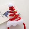 Fluffy Christmas Tree Spring Headband for Women Cartoon Christmas Headwear