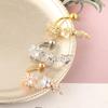 Upside Down Peach Heart Teardrop Zircon Belly Button Ring, 316 Stainless Steel Navel Jewelry