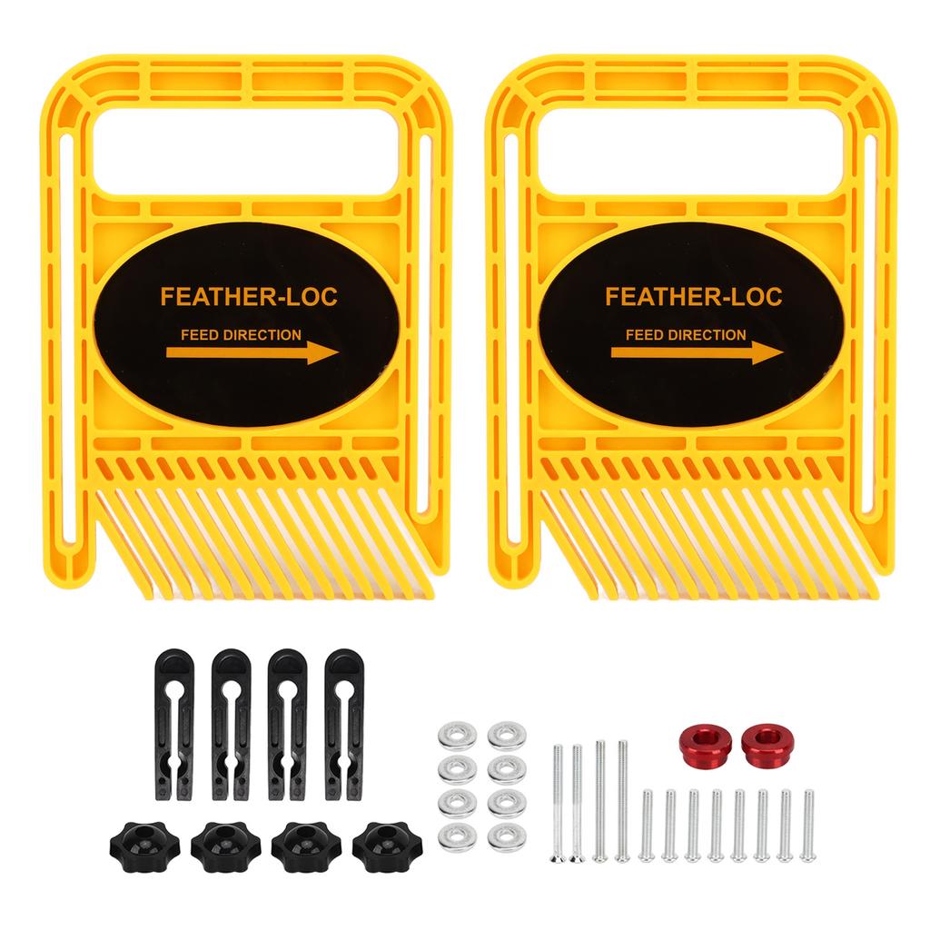 2 Set Featherboard Adjustable Extended Woodworking Track Safety Device for Table Saw Router Tables