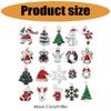 Mixed Christmas Charms for Jewelry Making, 20 Zinc Alloy Holiday Pendants with Attachment Points for Bracelets, Anklets, and Phone Charm Crafts
