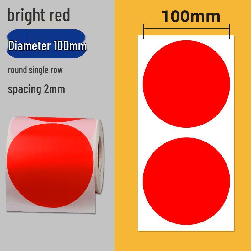 Color Coated Self-Adhesive Barcode Label Paper - Round Stickers In Various Sizes