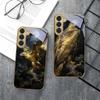 Golden Eagle with Wings For Samsung Galaxy S20 FE S21 S22 S23 Plus S24 Ultra S25Ultra S21+ S9+ S22Plus Golden glass phone case