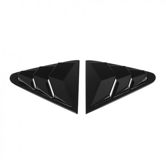 ABS Gloss Black Rear Window Louver Shutter Cover Trim For Subaru Crosstrek 23-24