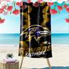 Baltimore Ravens Tryckt Strandhandduk, Stor Mjuk Snabbtorkande Handduk för Strand Camping Simning