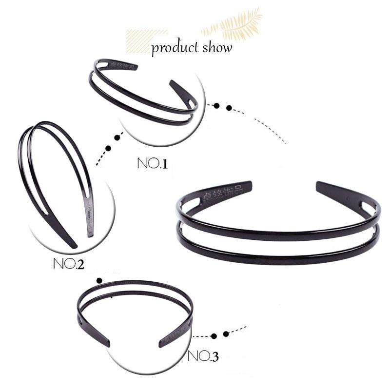 Hair Accessory Double Layered Hair Buckle Thin Headband Toothed Hair Hoop For Secure Fit Daily Wear