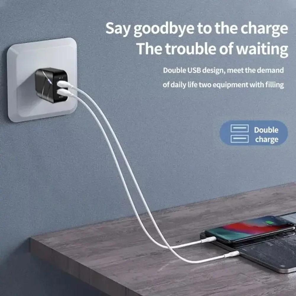 Dual USB Qc3.0 2.1a Multi Port Fast Charging Mobile Phone Charger Dual Port American Standard European Standard Fast Charging