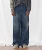 Iseuteuseobiseusyab Ess Washed Wide Denim Pants - Mid Blue